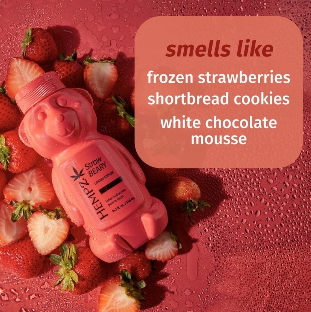 HEMPZ LIMITED EDITION STRAW BEARY BODY MOISTURIZER.